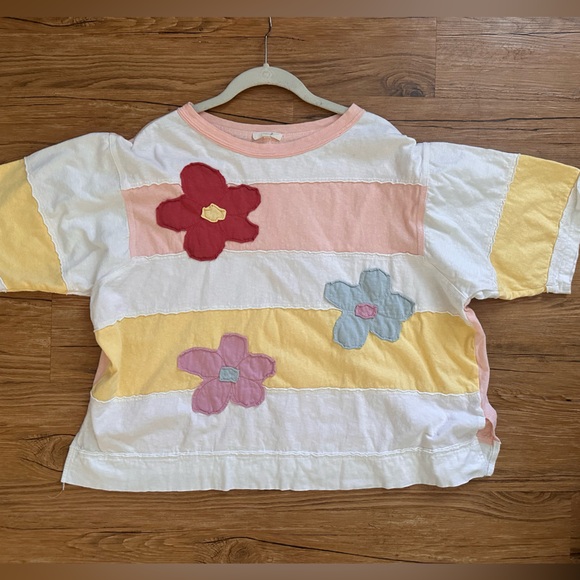 Easel Multicolor Floral Patchwork Top - Picture 4 of 8